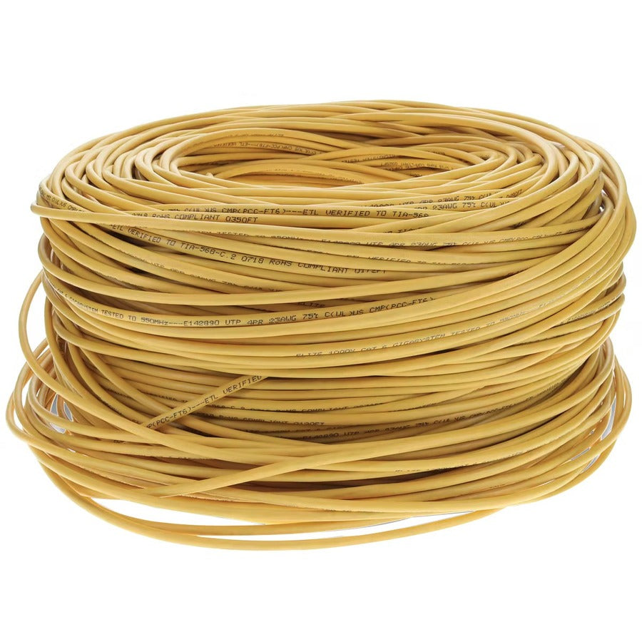 AddOn 1000ft Non-Terminated Yellow Cat6 Straight UTP PVC Copper Patch Cable ADD-CAT6BULK1K-YW