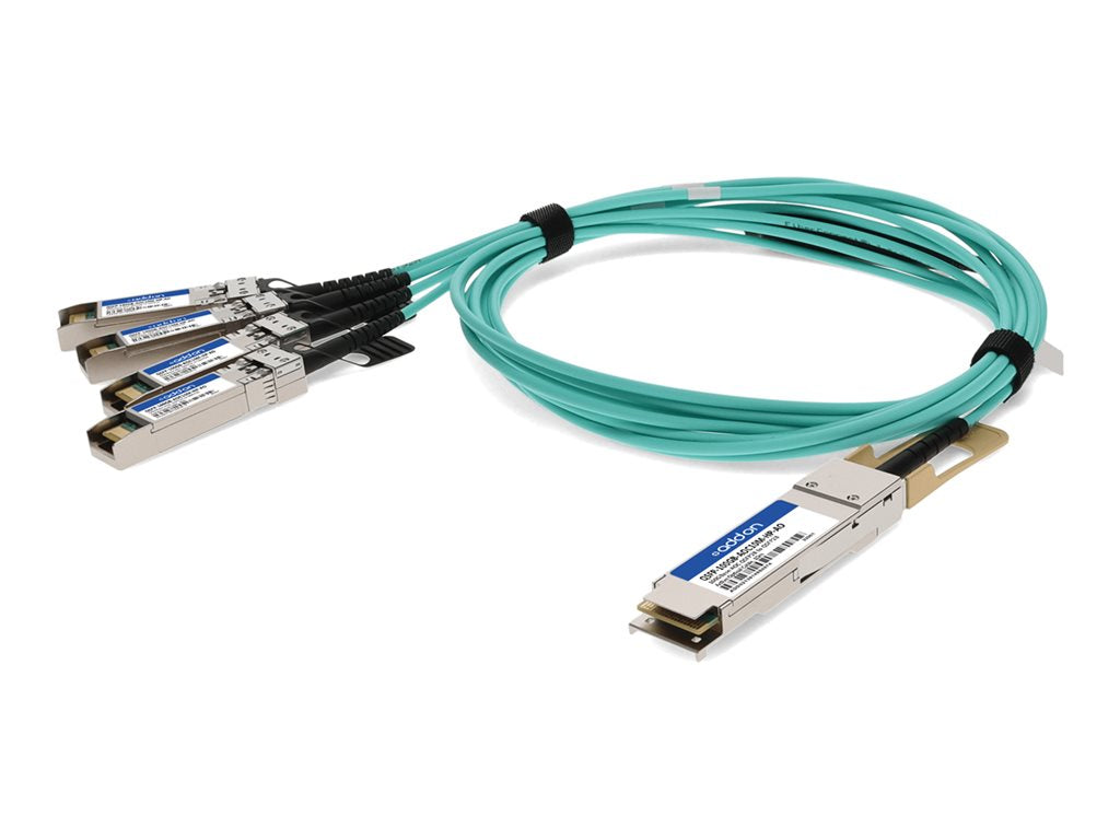 AddOn - 100GBase-AOC direct attach cable - TAA Compliant - QSFP28 to QSFP28 - 10 m - fiber optic - Active Optical Cable (AOC) QSFP-100GB-AOC10M-HP-AO