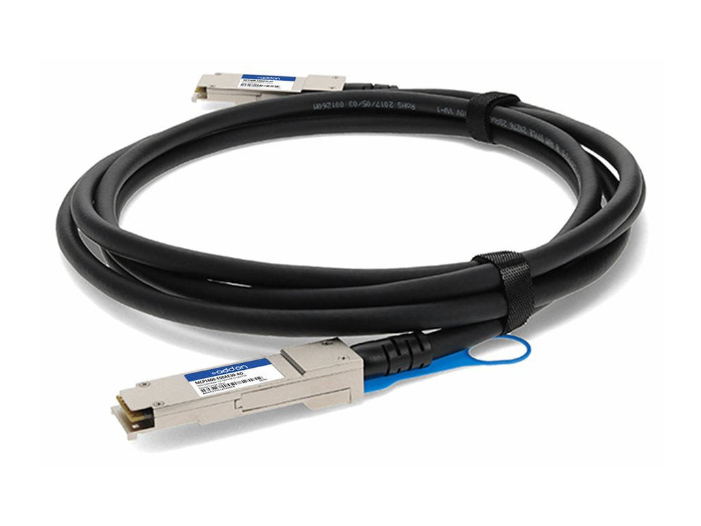 AddOn - 100GBase-CU direct attach cable - TAA Compliant - QSFP28 to QSFP28 - 1.6 ft - twinaxial - passive MCP1600-E00AE30-AO