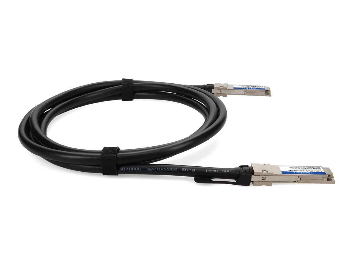 AddOn - 100GBase-CU direct attach cable - TAA Compliant - QSFP28 to QSFP28 - 6.6 ft - twinaxial - SFF-8661/IEEE 802.3bj