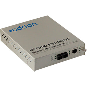 AddOn 10/100/1000Base-TX(RJ-45) to 1000Base-LX(SC) SMF 1310nm 20km Standalone Media Converter Card Kit ADD-MCC1GSM20-SK