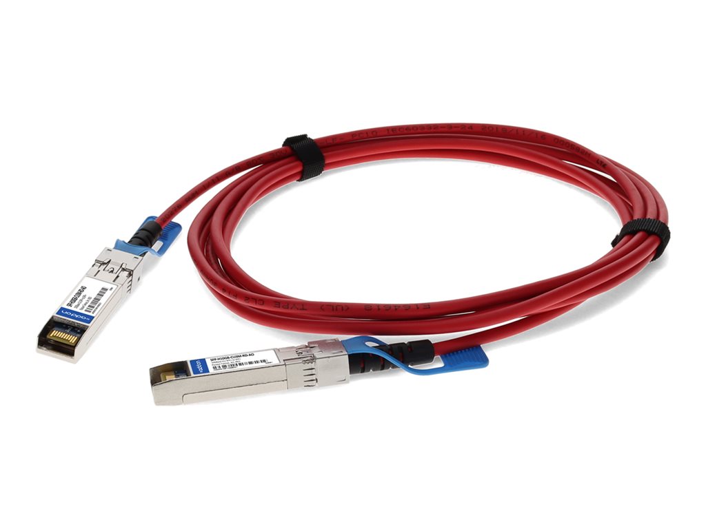 AddOn - 10GBase-CU direct attach cable - TAA Compliant - SFP+ to SFP+ - 10 ft - twinaxial - passive - red SFP-H10GB-CU3M-RD-AO