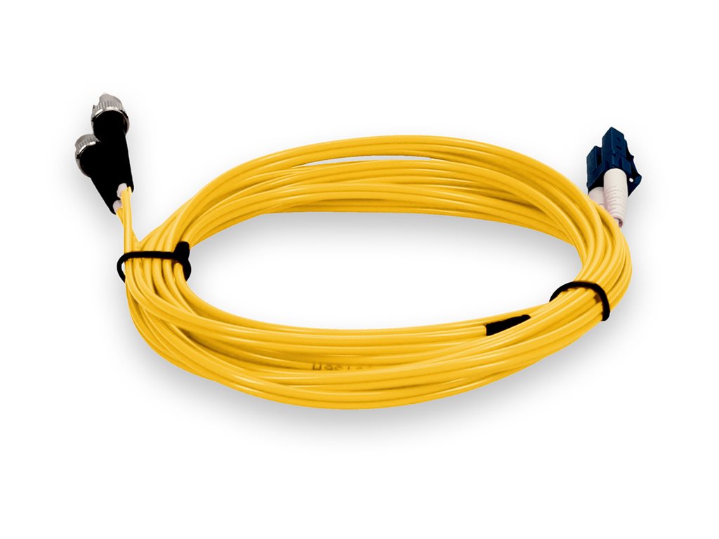 AddOn 10m LC to ST OS1 Yellow Patch Cable - Patch cable - TAA Compliant - LC/UPC single-mode (M) to ST/UPC single-mode