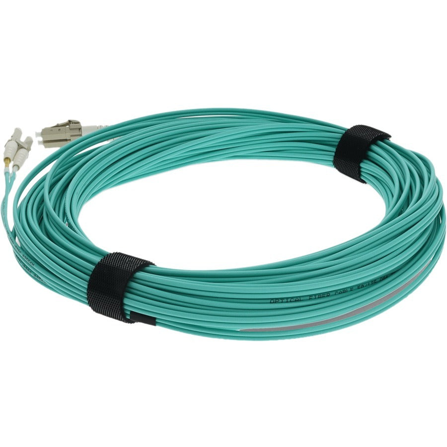 AddOn 11m LC (Male) to LC (Male) Aqua OM3 Duplex Fiber OFNR (Riser-Rated) Patch Cable