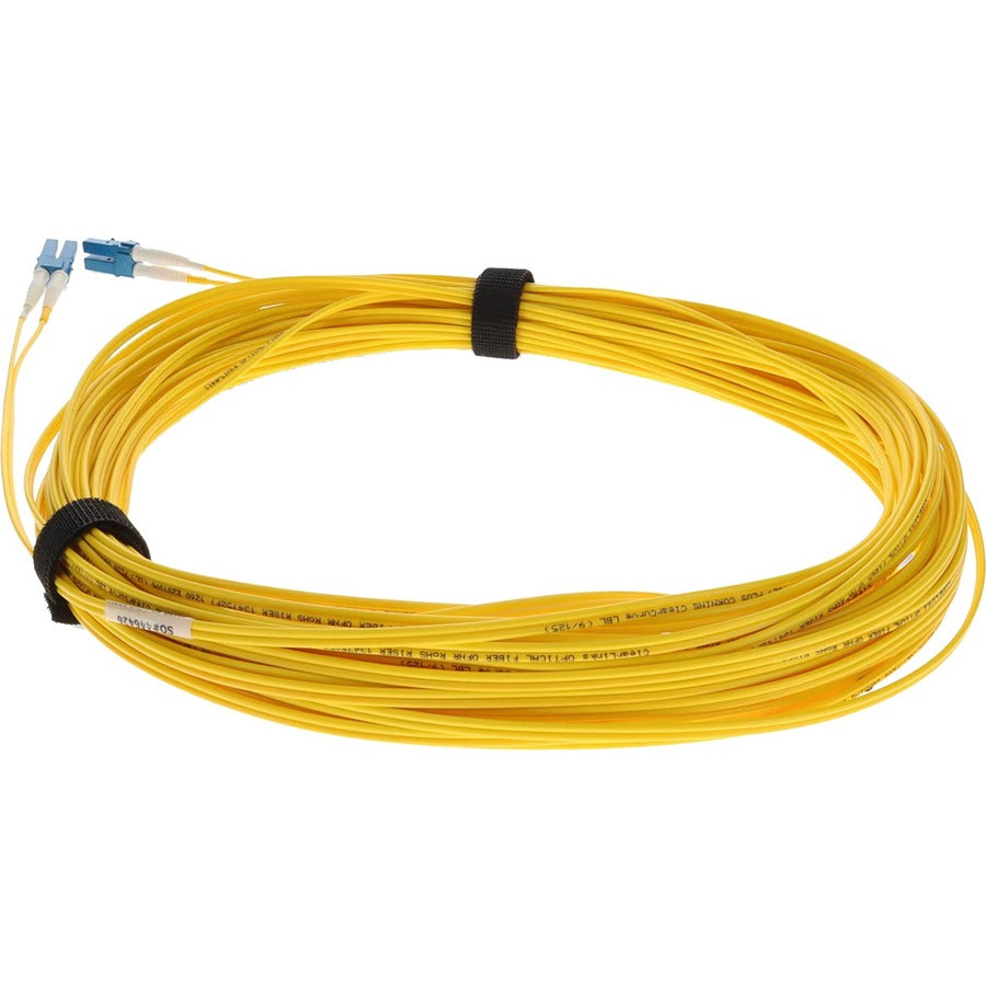 AddOn 13m LC (Male) to LC (Male) Straight Yellow OS2 Duplex OFNR (Riser-Rated) Fiber Patch Cable ADD-LC-LC-13M9SMF
