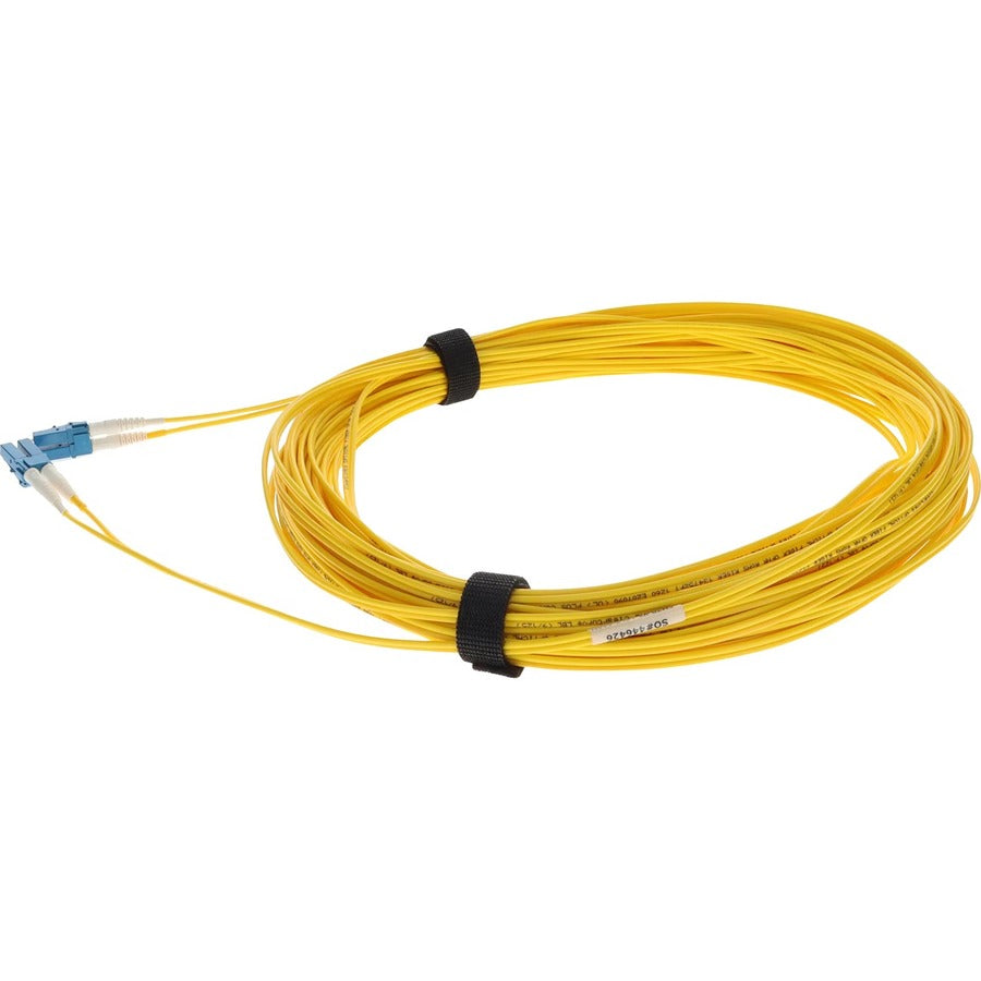 AddOn 13m LC (Male) to LC (Male) Straight Yellow OS2 Duplex OFNR (Riser-Rated) Fiber Patch Cable ADD-LC-LC-13M9SMF