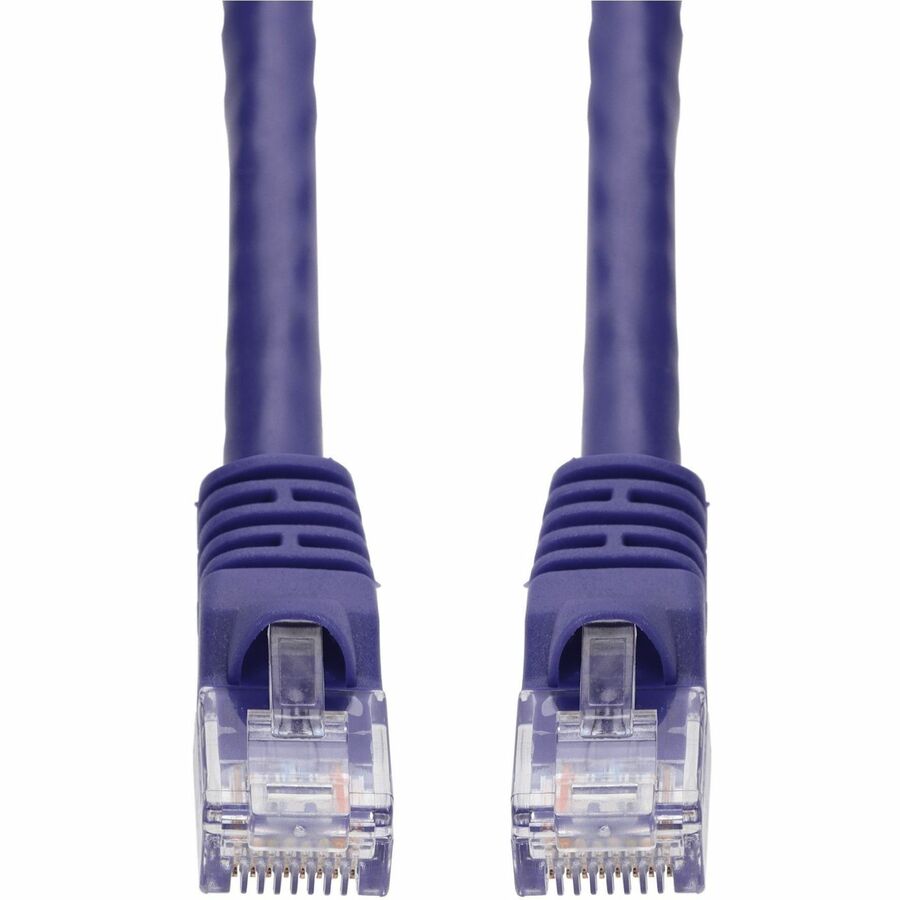 AddOn 14ft Purple CAT 6A PVC Ethernet Cable Snagless Bubble Boot RJ-45 M/M ADD-14FCAT6A-PE