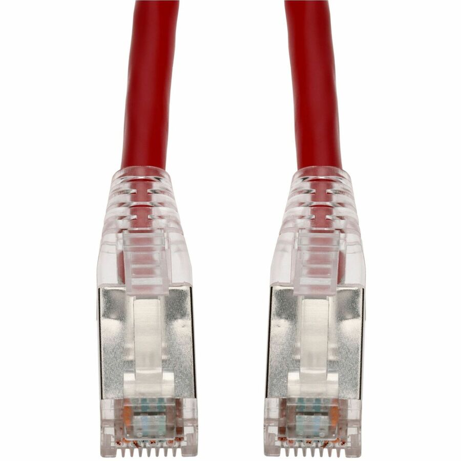 AddOn 15ft Red CAT 6 Shielded PVC Ethernet Cable Snagless Easy Clear Boot TAA RJ-45 M/M ADD-15FCAT6S-RD-TAA