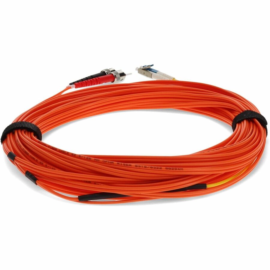 AddOn 15m LC (Male) to ST (Male) Orange OM1 & OS1 Duplex Fiber Mode Conditioning Cable ADD-MODE-STLC6-15