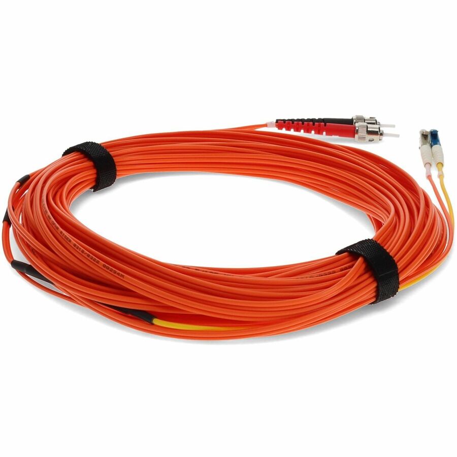 AddOn 15m LC (Male) to ST (Male) Orange OM1 & OS1 Duplex Fiber Mode Conditioning Cable ADD-MODE-STLC6-15