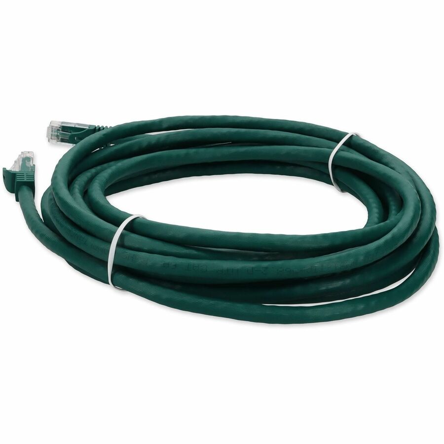 AddOn 16ft RJ-45 (Male) to RJ-45 (Male) Green Cat6A UTP PVC Copper Patch Cable