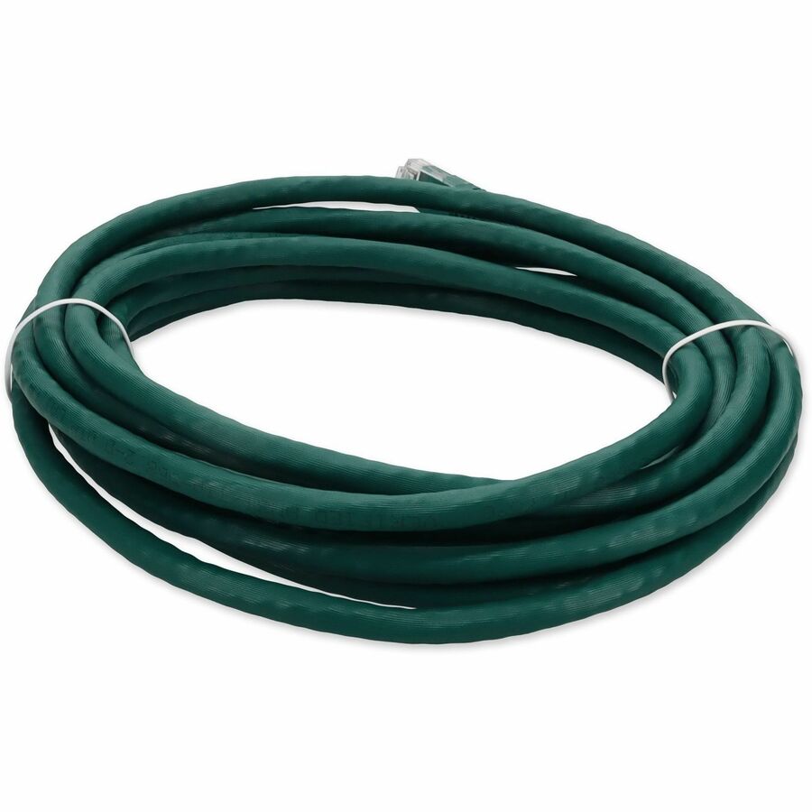 AddOn 16ft RJ-45 (Male) to RJ-45 (Male) Green Cat6A UTP PVC Copper Patch Cable