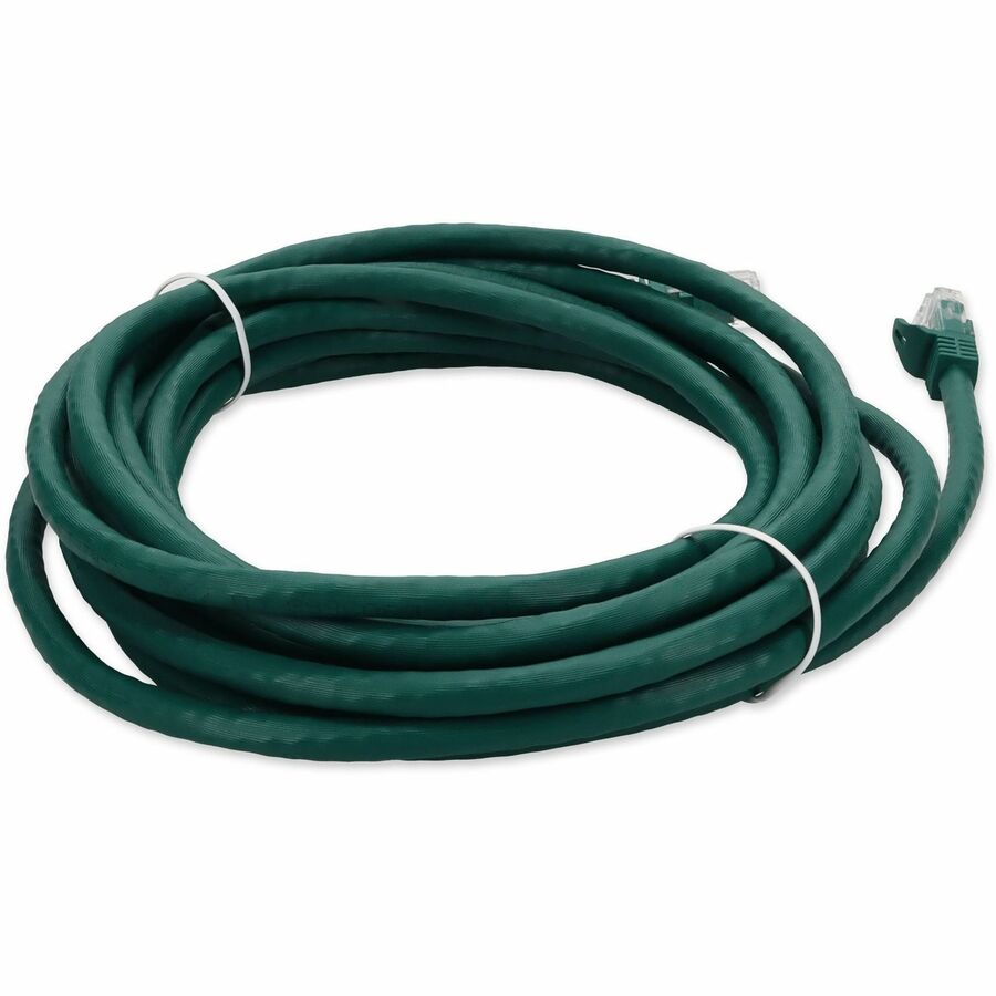 AddOn 16ft RJ-45 (Male) to RJ-45 (Male) Green Cat6A UTP PVC Copper Patch Cable