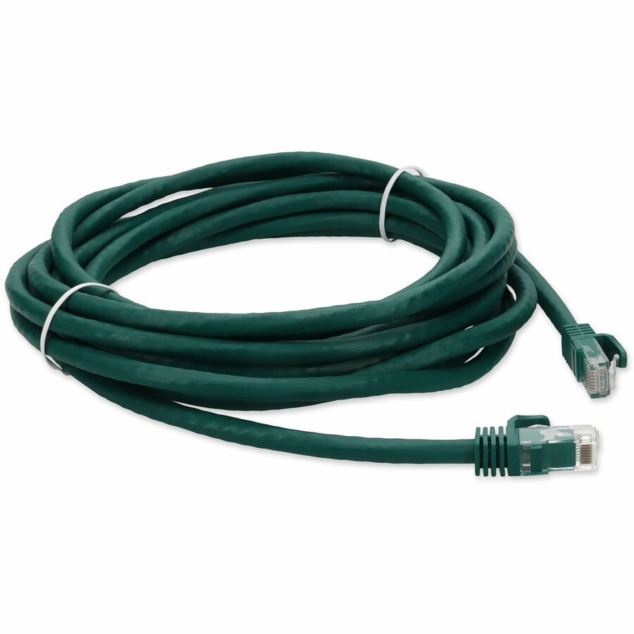 AddOn 16ft RJ-45 (Male) to RJ-45 (Male) Green Cat6A UTP PVC Copper Patch Cable