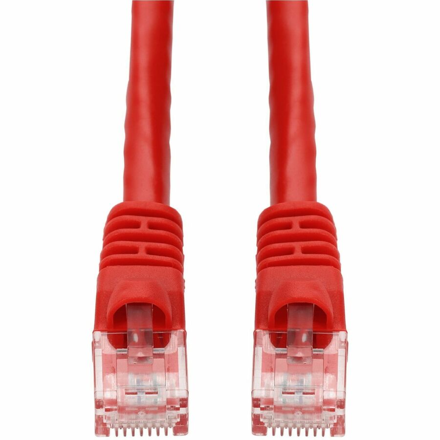 AddOn 18ft Red CAT 6A PVC Ethernet Cable Snagless Bubble Boot RJ-45 M/M ADD-18FCAT6A-RD