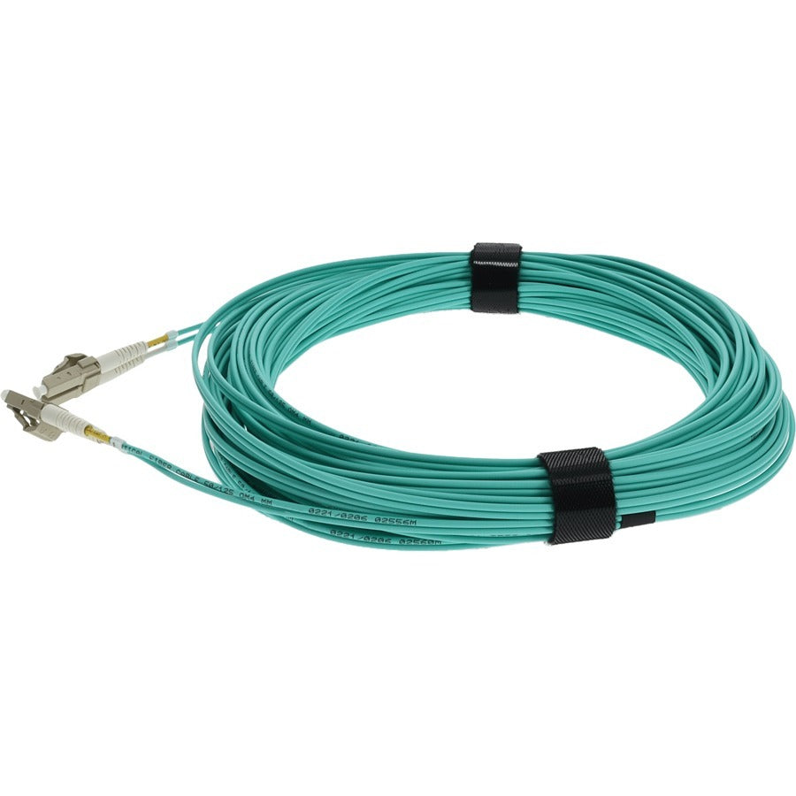 AddOn 19m LC (Male) to LC (Male) Aqua OM3 Duplex Fiber OFNR (Riser-Rated) Patch Cable