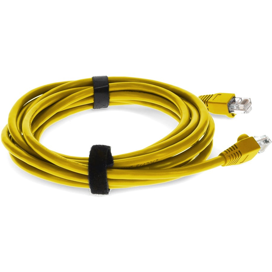 AddOn 1ft Yellow CAT 5E PVC Ethernet Cable Snagless Bubble Boot RJ-45 M/M ADD-1FCAT5E-YW
