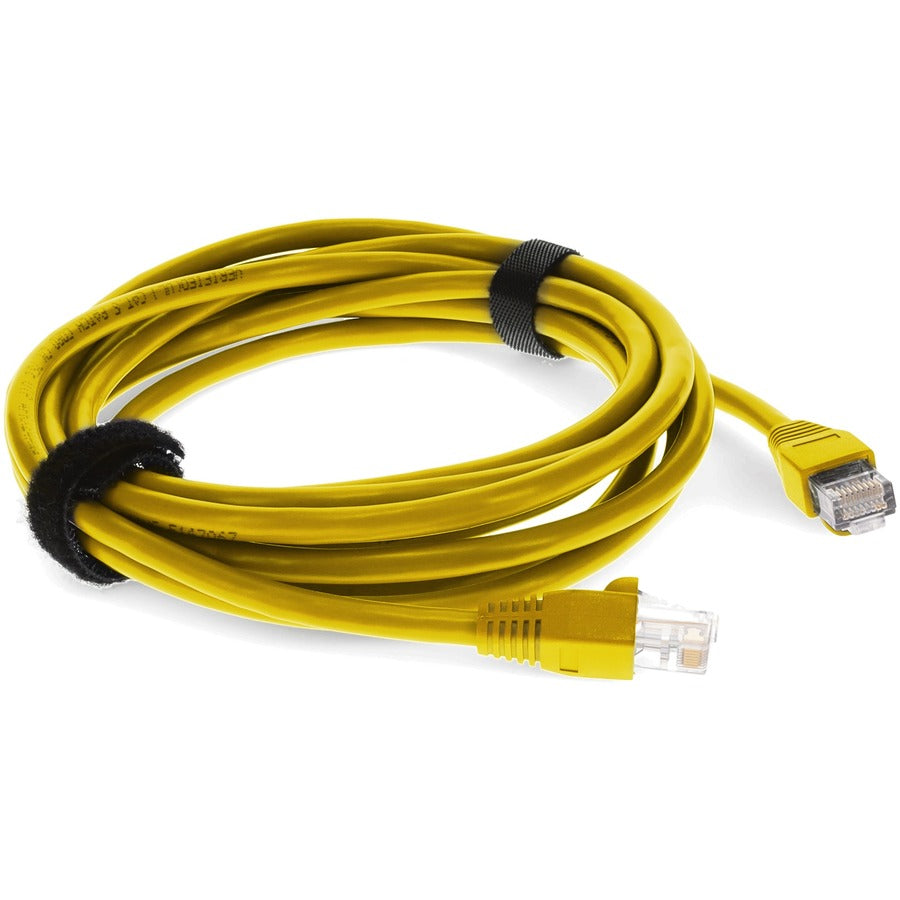 AddOn 1ft Yellow CAT 5E PVC Ethernet Cable Snagless Bubble Boot RJ-45 M/M ADD-1FCAT5E-YW