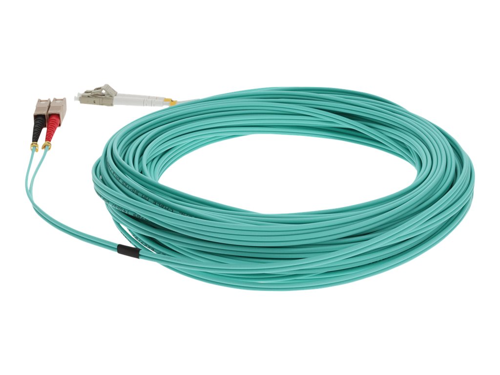AddOn 25m LC to SC OM4 Aqua Patch Cable - Patch cable - LC multi-mode (M) to SC multi-mode (M) - 25 m - fiber optic - duplex ADD-SC-LC-25M5OM4