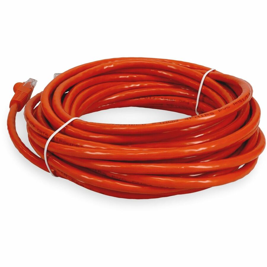 AddOn 35ft Orange CAT 6 PVC Ethernet Cable Snagless Bubble Boot RJ-45 M/M ADD-35FCAT6-OE