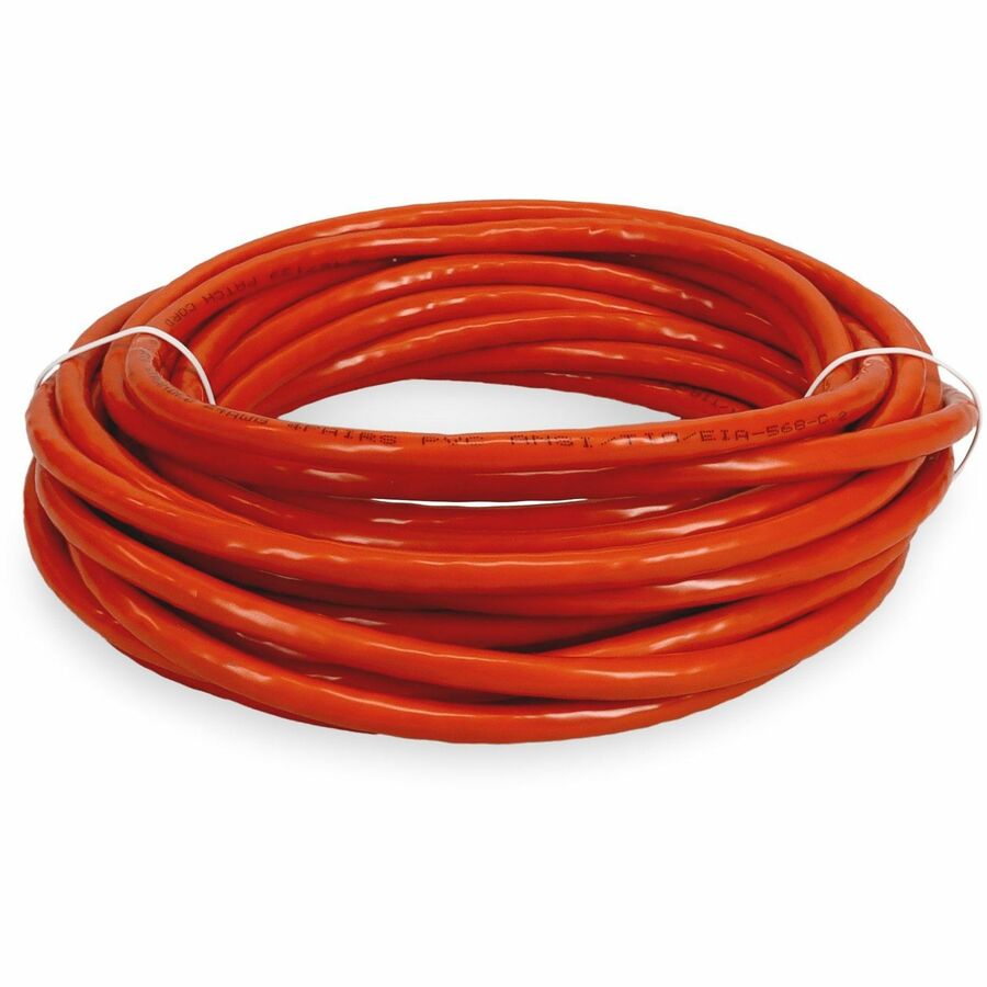 AddOn 35ft Orange CAT 6 PVC Ethernet Cable Snagless Bubble Boot RJ-45 M/M ADD-35FCAT6-OE