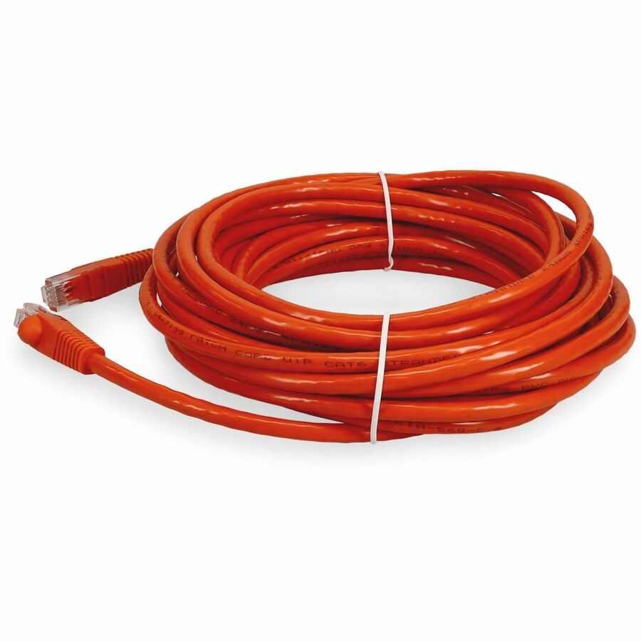 AddOn 35ft Orange CAT 6 PVC Ethernet Cable Snagless Bubble Boot RJ-45 M/M ADD-35FCAT6-OE