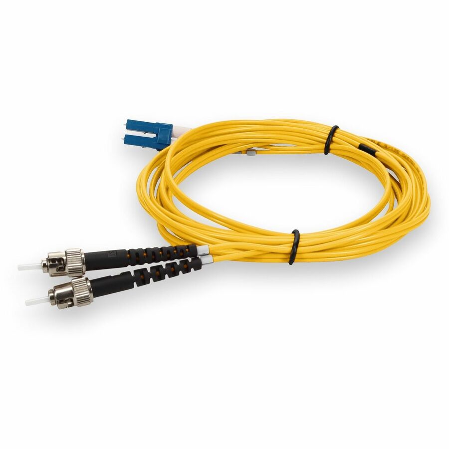 AddOn 3m LC (Male) to ST (Male) Straight Yellow OS2 Duplex Plenum Fiber Patch Cable ADD-ST-LC-3M9SMFP