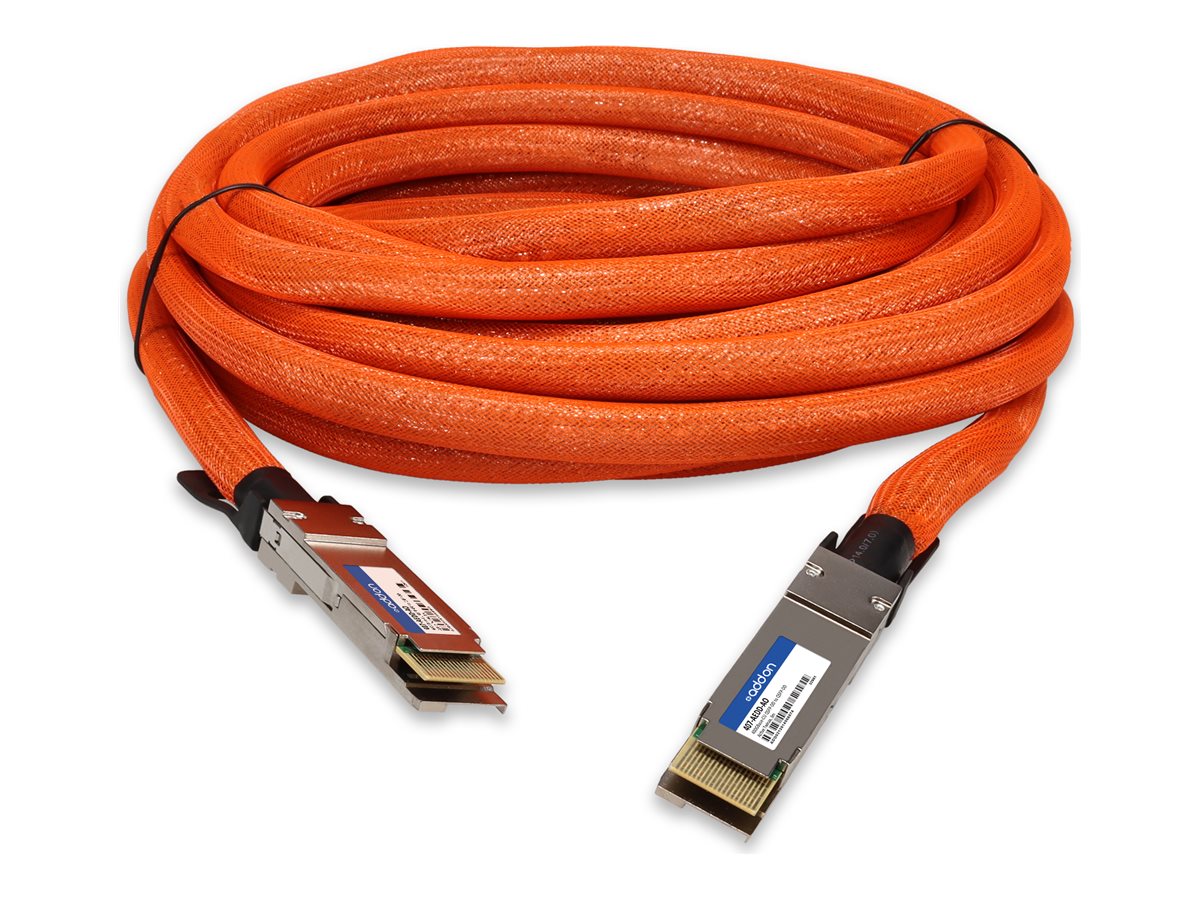 AddOn - 400GBase-CU direct attach cable - TAA Compliant - QSFP-DD to QSFP-DD - 10 ft - twinaxial - active 407-AEDD-AO