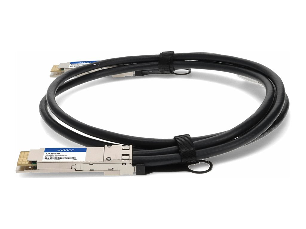 AddOn - 400GBase-CU direct attach cable - TAA Compliant - QSFP-DD to QSFP-DD - 1.6 ft - twinaxial - passive 470-ADYS-AO