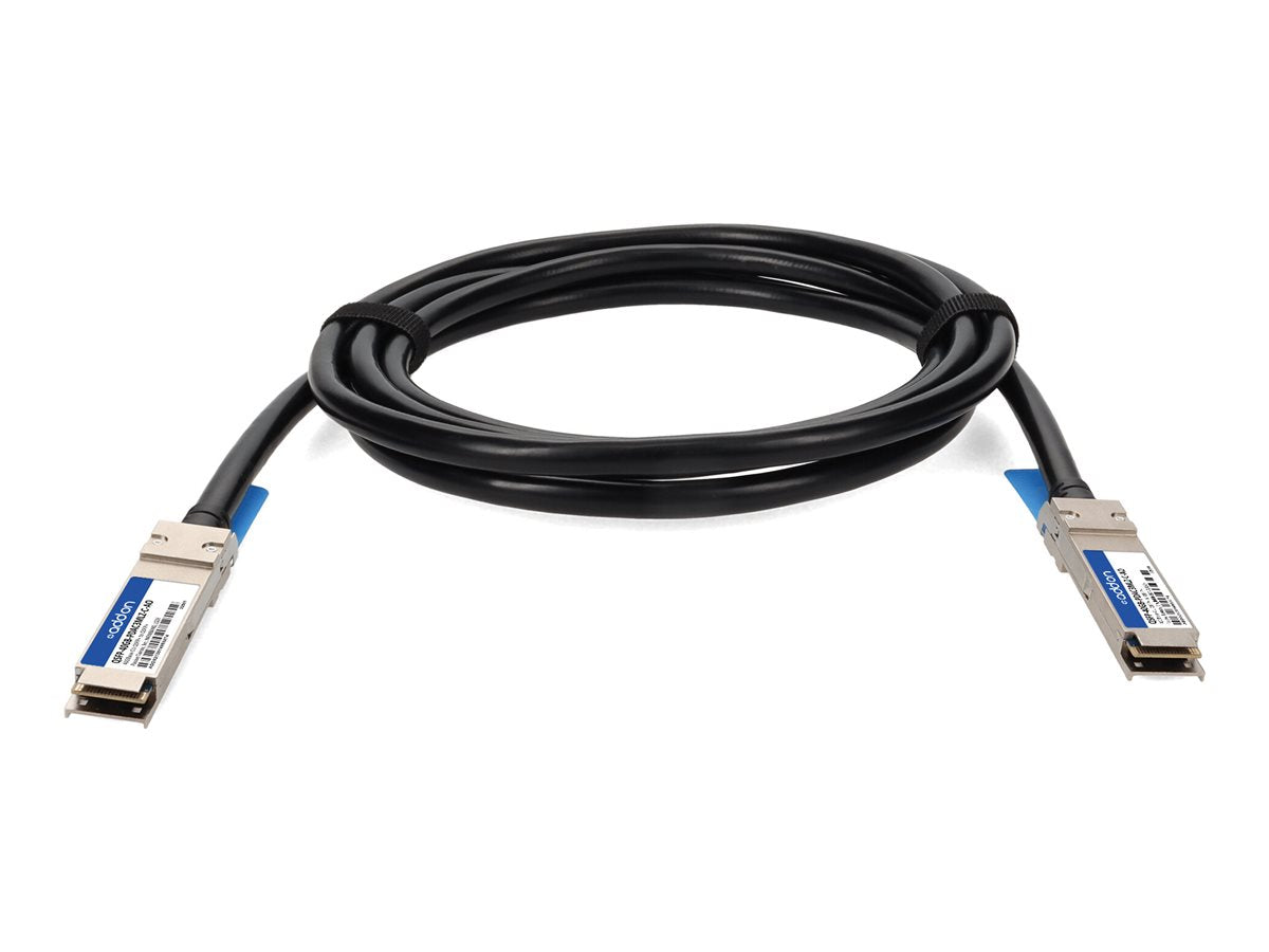 AddOn - 40GBase-CU direct attach cable - TAA Compliant - QSFP+ to QSFP+ - 10 ft - twinaxial - SFF-8661/IEEE 802.3bj - halogen-free, QSFP-40GB-PDAC3MLZ-C-AO