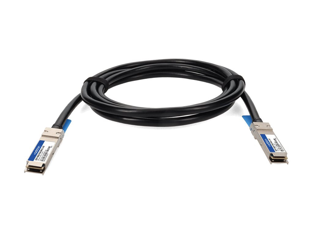 AddOn - 40GBase-CU direct attach cable - TAA Compliant - QSFP+ to QSFP+ - 10 ft - twinaxial - SFF-8661/IEEE 802.3bj - halogen-free, QSFP-40GB-PDAC3MLZ-J-AO