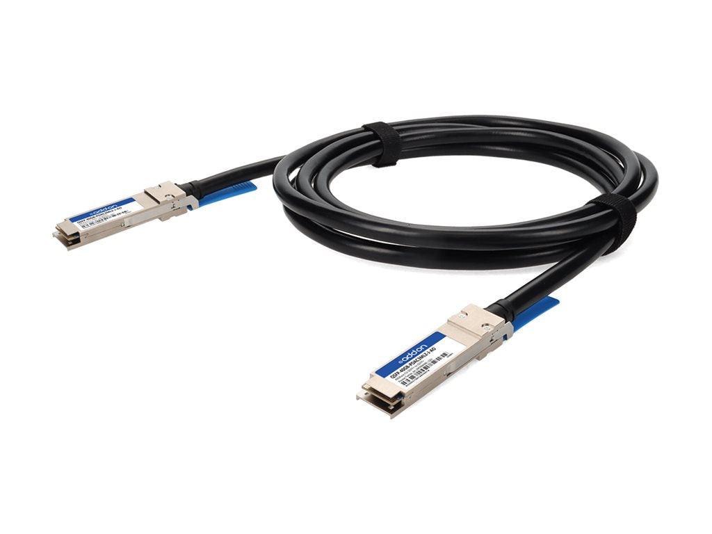 AddOn - 40GBase-CU direct attach cable - TAA Compliant - QSFP+ to QSFP+ - 10 ft - twinaxial - SFF-8661/IEEE 802.3bj - halogen-free, QSFP-40GB-PDAC3MLZ-J-AO