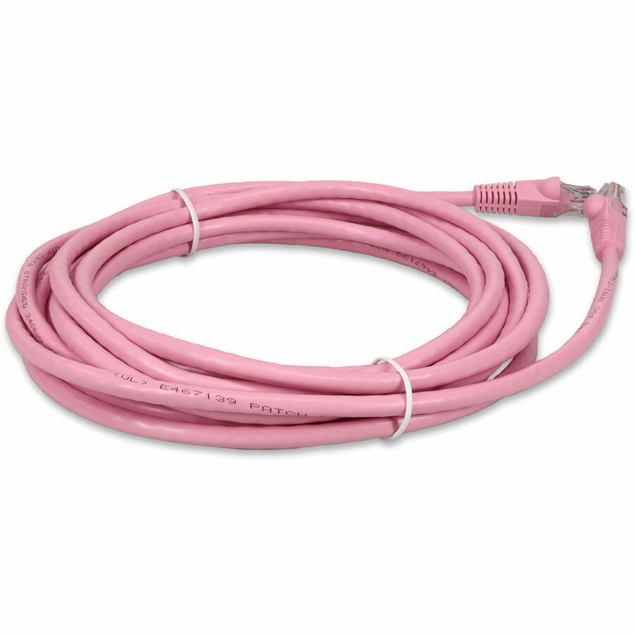 AddOn 50ft RJ-45 (Male) to RJ-45 (Male) Straight Pink Cat6 UTP PVC Copper Patch Cable