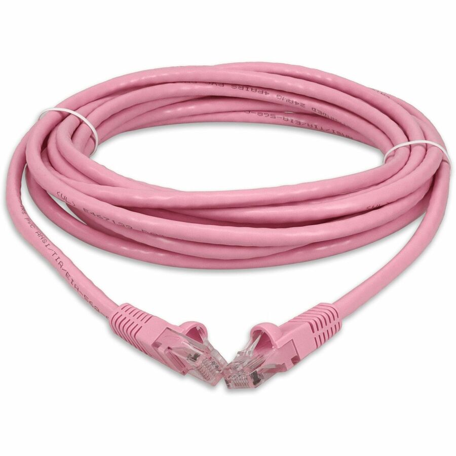 AddOn 50ft RJ-45 (Male) to RJ-45 (Male) Straight Pink Cat6 UTP PVC Copper Patch Cable