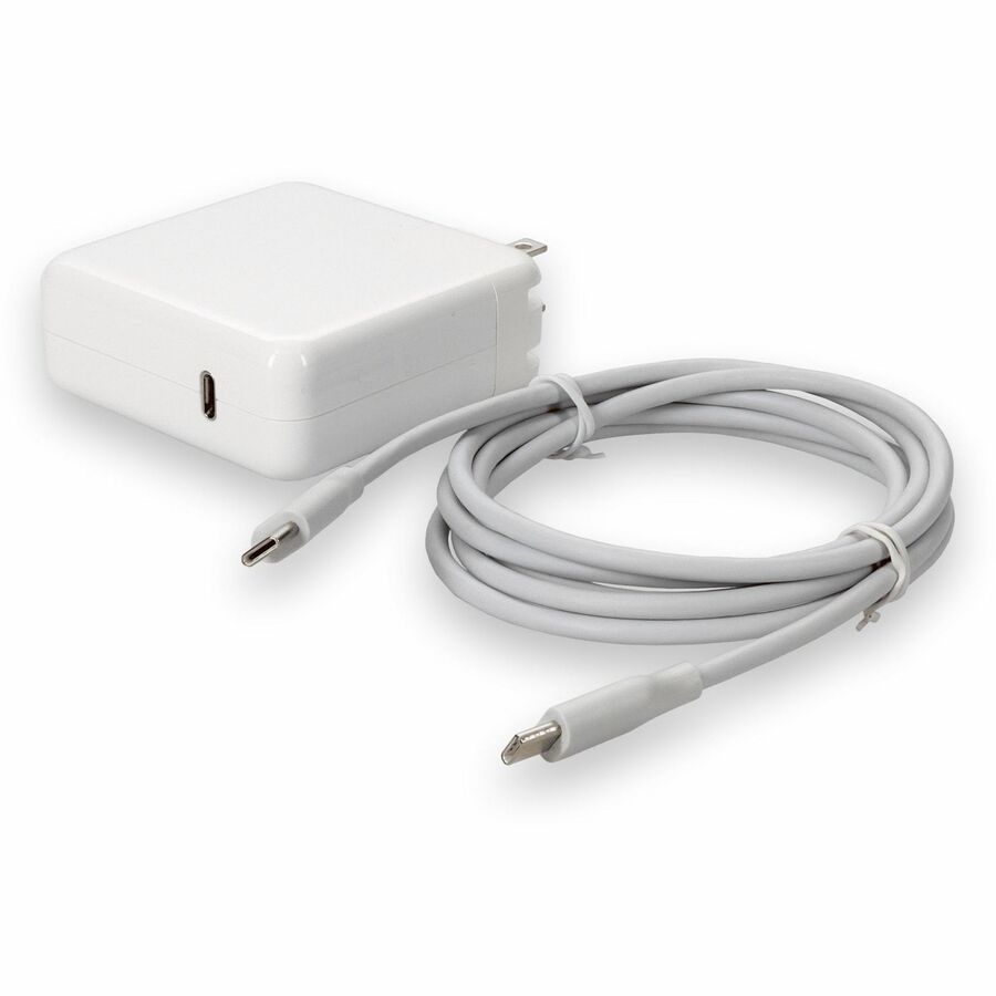 AddOn 6ft Apple Computer&reg; MRW22LL/A Compatible 60W 20V at 4.25A White USB-C Laptop MRW22LL/A-AA