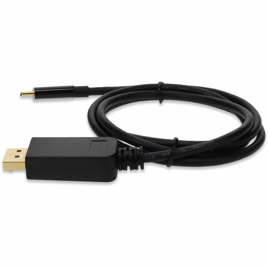 AddOn 6ft USB 3.1 (C) Male to DisplayPort Male Black Cable - 6 ft DisplayPort/USB-C A/V
