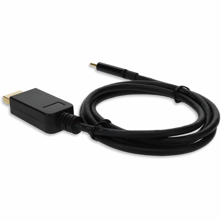 AddOn 6ft USB 3.1 (C) Male to DisplayPort Male Black Cable - 6 ft DisplayPort/USB-C A/V