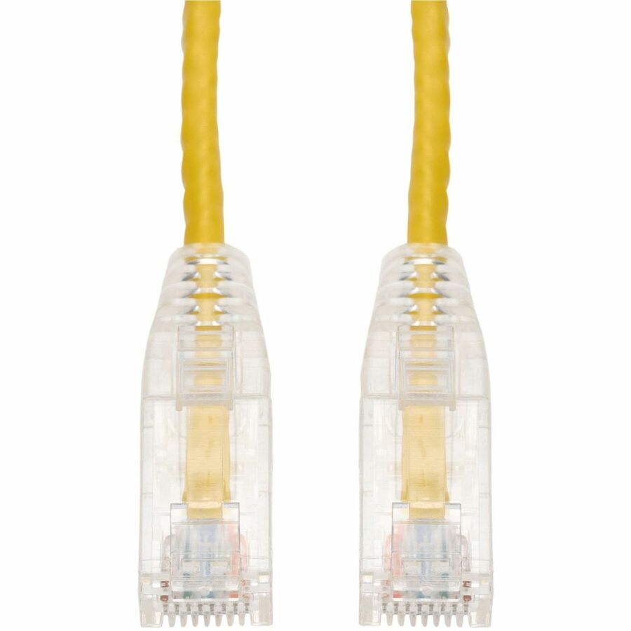 AddOn 6ft Yellow CAT 6 Slim PVC Ethernet Cable Snagless Clear-Claw RJ-45 M/M ADD-6FSLCAT6-YW