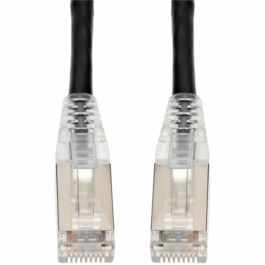 AddOn 6in Black CAT 6 Shielded PVC Ethernet Cable Snagless Bubble Boot RJ-45 M/M ADD-0-5FCAT6S-BK