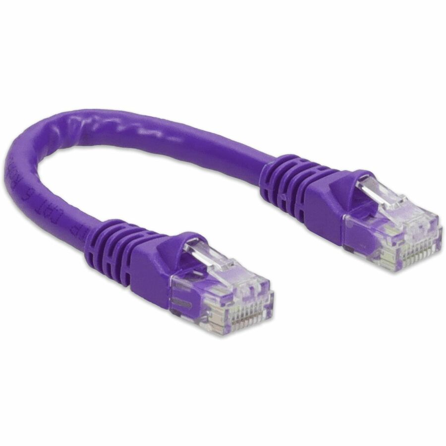 AddOn 6in Purple CAT 6 PVC Ethernet Cable Snagless Bubble Boot RJ-45 M/M ADD-0-5FCAT6-PE