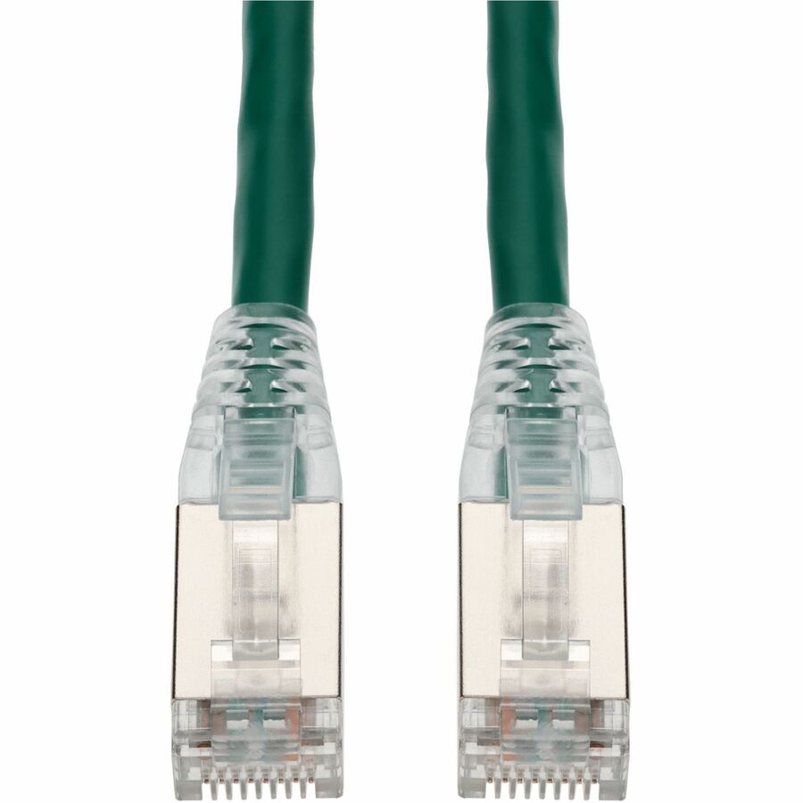 AddOn 7ft Green CAT 6 Shielded PVC Ethernet Cable Snagless Easy Clear Boot TAA RJ-45 M/M ADD-7FCAT6S-GN-TAA