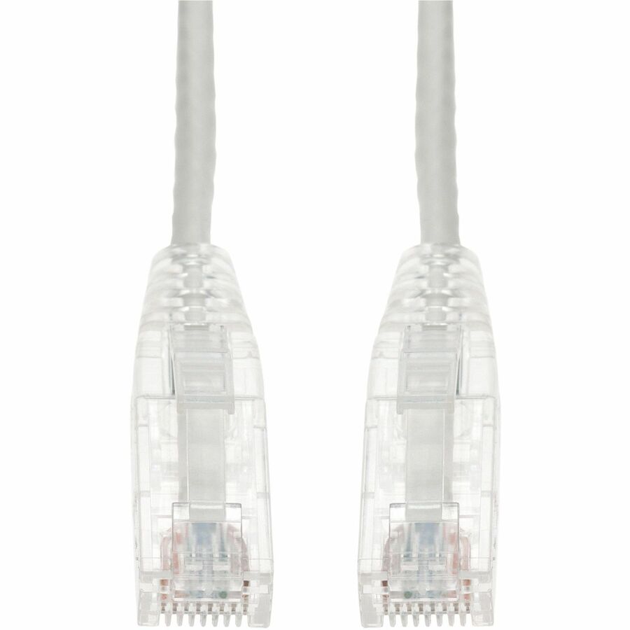 AddOn 7ft White CAT 6A Slim PVC Ethernet Cable Snagless Clear-Claw RJ-45 M/M ADD-7FSLCAT6A-WE