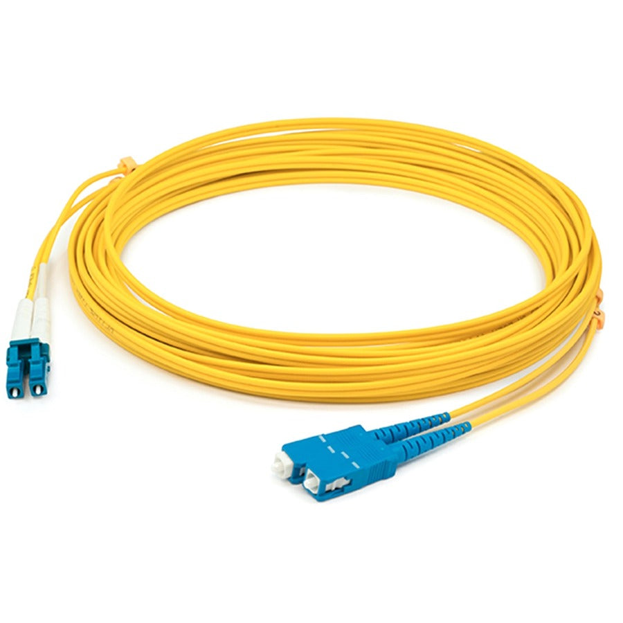 AddOn 89m LC (Male) to SC (Male) Straight Yellow OS2 Duplex LSZH Fiber Patch Cable