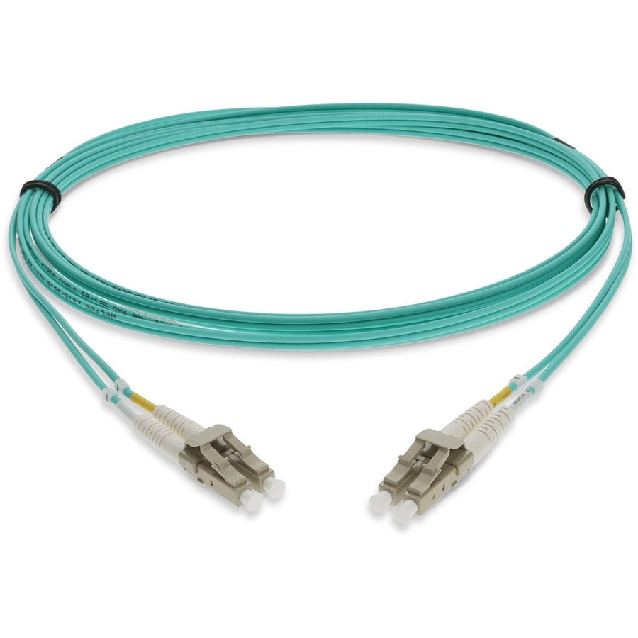 AddOn 9m LC (Male) to LC (Male) Straight Aqua OM4 Duplex LSZH Fiber Patch Cable ADD-LC-LC-9M5OM4LZ