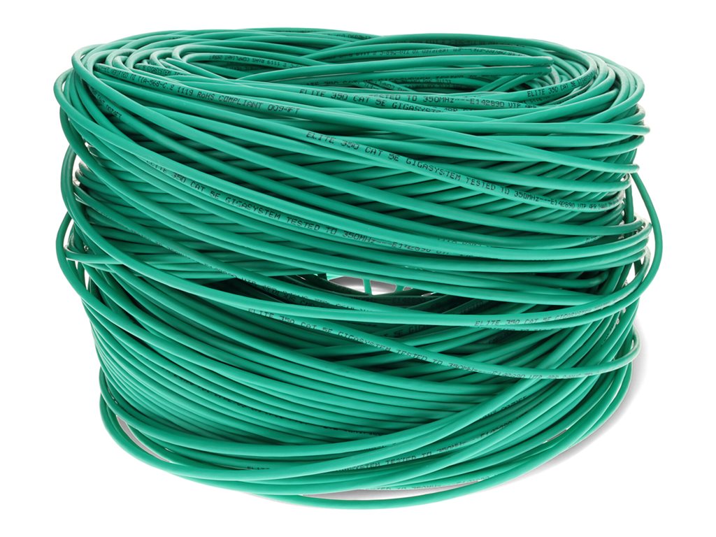 AddOn - Bulk cable - 1000 ft - UTP - CAT 5e - plenum - green