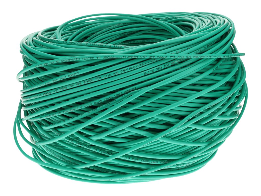 AddOn - Bulk cable - 1000 ft - UTP - CAT 5e - plenum - green