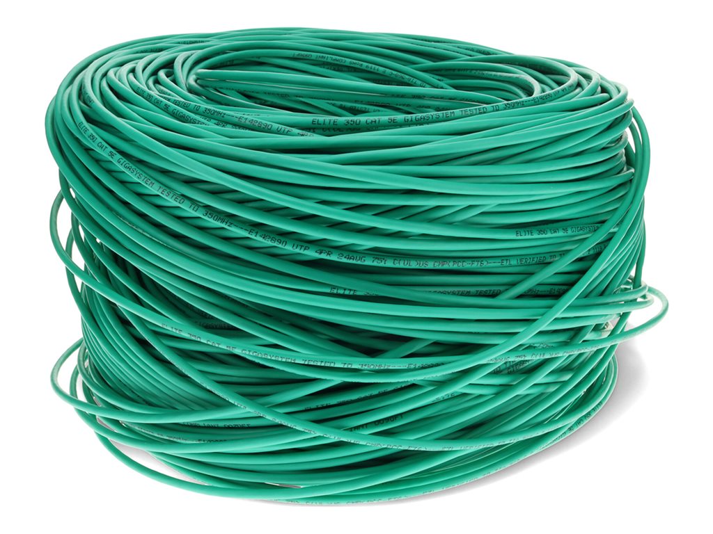 AddOn - Bulk cable - 1000 ft - UTP - CAT 5e - plenum - green