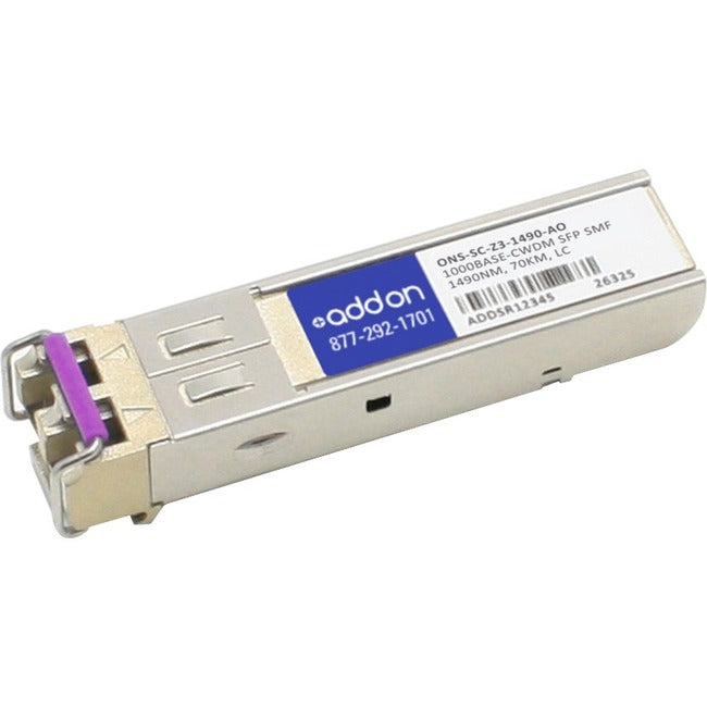 AddOn Cisco ONS ONS-SC-Z3-1490 Compatible TAA Compliant 1000Base-CWDM SFP Transceiver (SMF, 1490nm, 70km, LC) ONS-SC-Z3-1490-AO