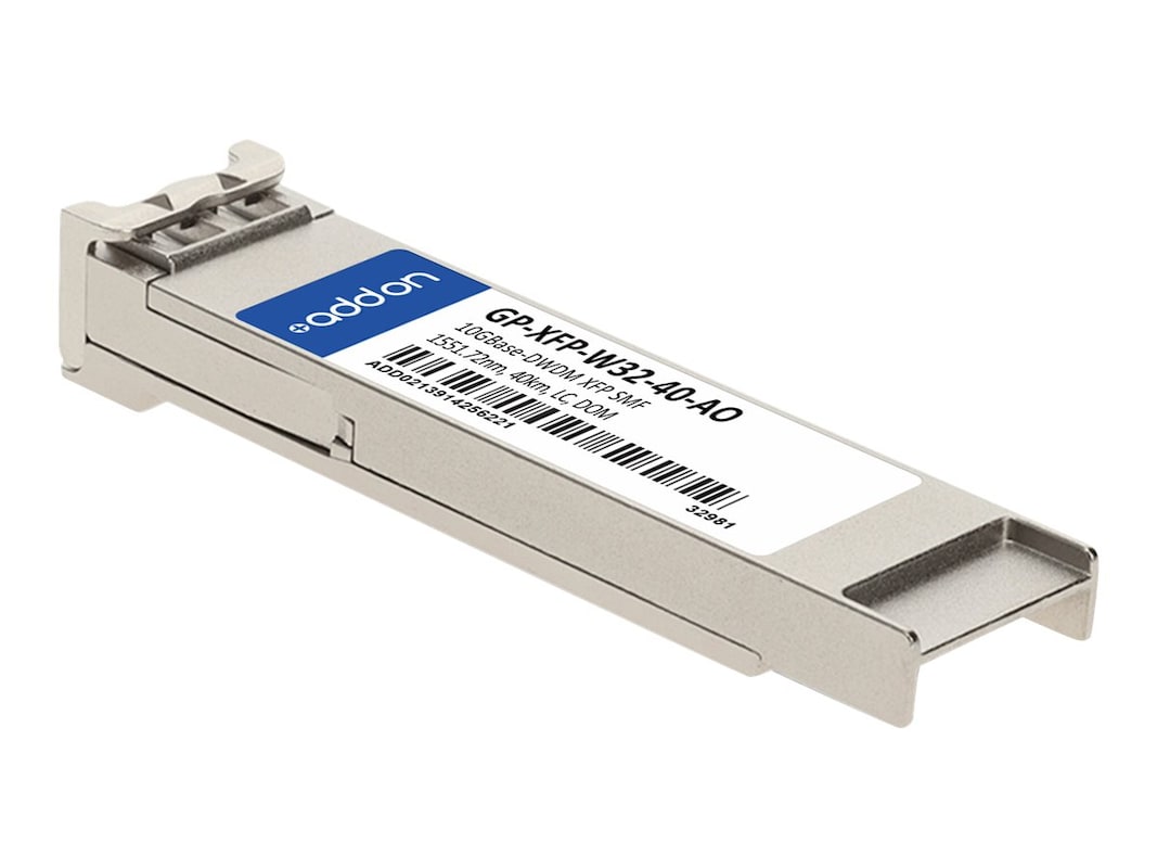 AddOn Dell Force10 GP-XFP-W32 Compatible TAA Compliant 10GBase-DWDM 100GHz XFP Transceiver (SMF, 1551.72nm, 40km, LC, DOM) GP-XFP-W32-40-AO