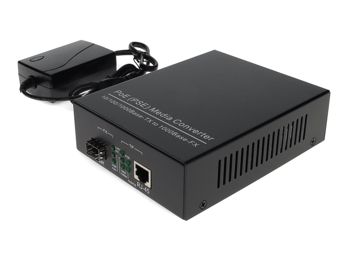 AddOn - Fiber media converter - 1GbE - 1000Base-TX - RJ-45 / SFP (mini-GBIC) ADD-GMC-SFP-POE-EU